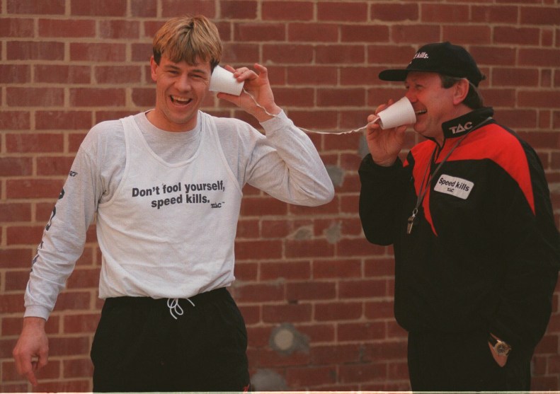 29.8.97 -  Mark Harvey and Kevin Sheedy have had to communicate well over the last 15 years to withstand each other. Harvey has announced that he will retire this season.
/afl